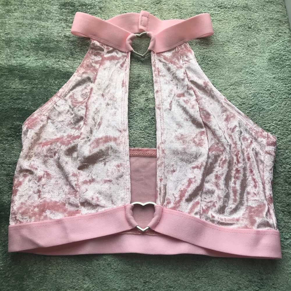 Pink hearts top
